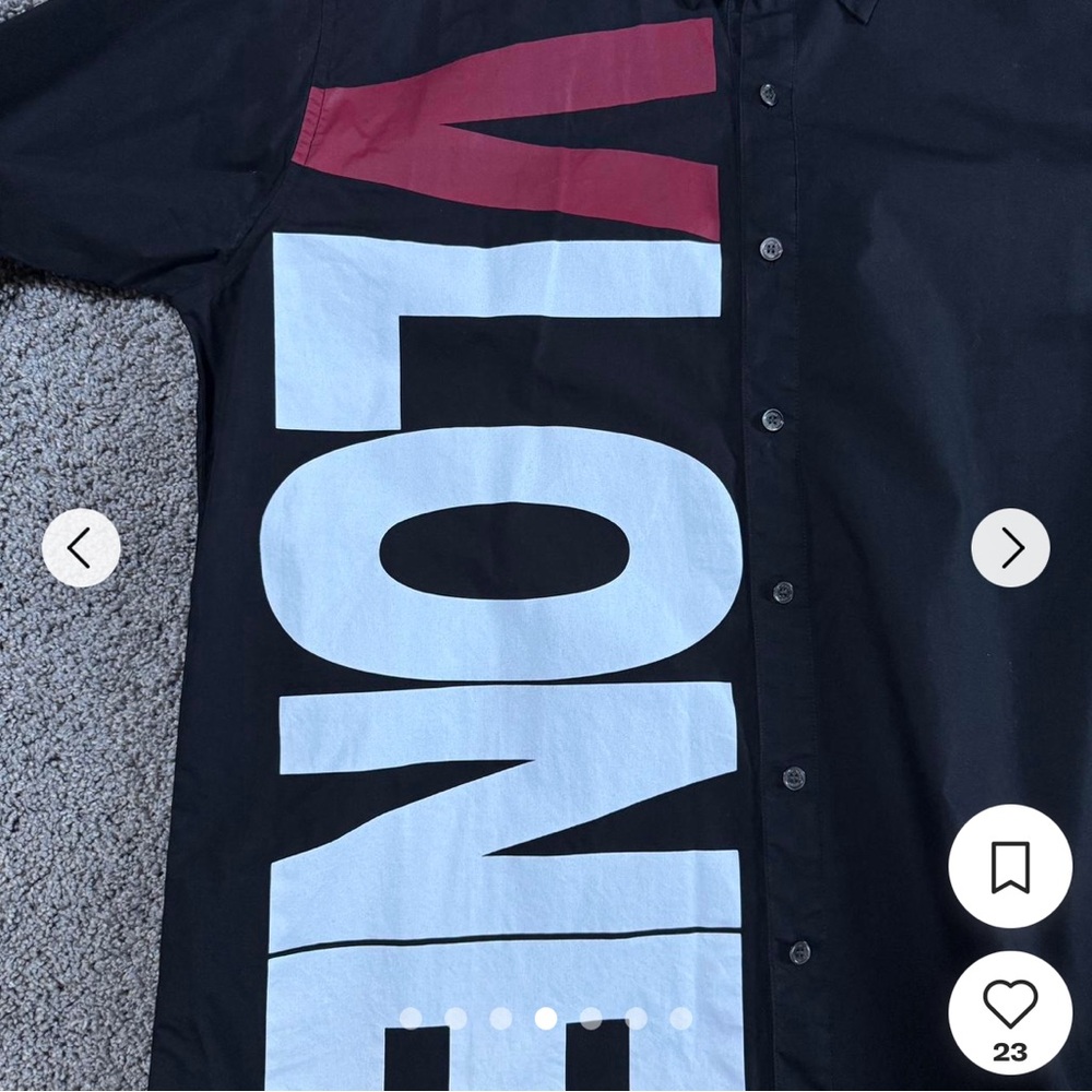 Preowned Vlone Original  Famous A$AP Rocky Raper  Designed  Dress Button Up . - Picture 5 of 13